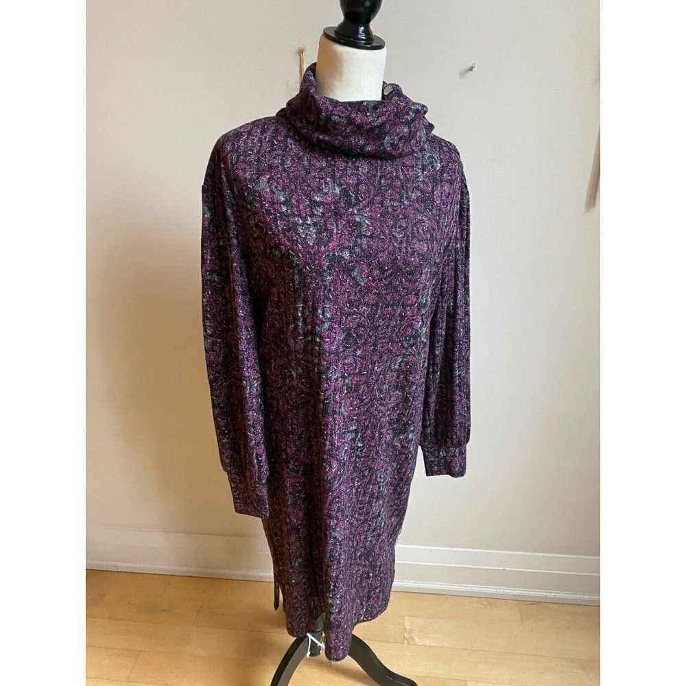 London Times BNWOT womens sweater dress NEW sz Medium cowl neck